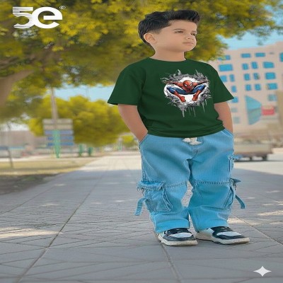 প্রিমিয়াম কোয়ালিটি ডেনিম ফুল প্যান্ট এবং টি-শার্ট এর সেট